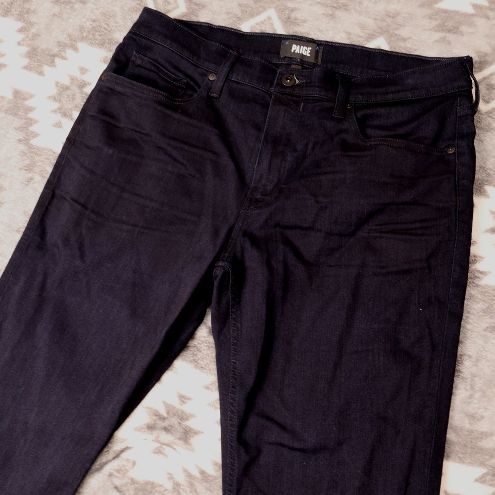 PAIGE Lennox Slim Fit Jeans Dark Wash Indigo Blue 34 Mens Pants